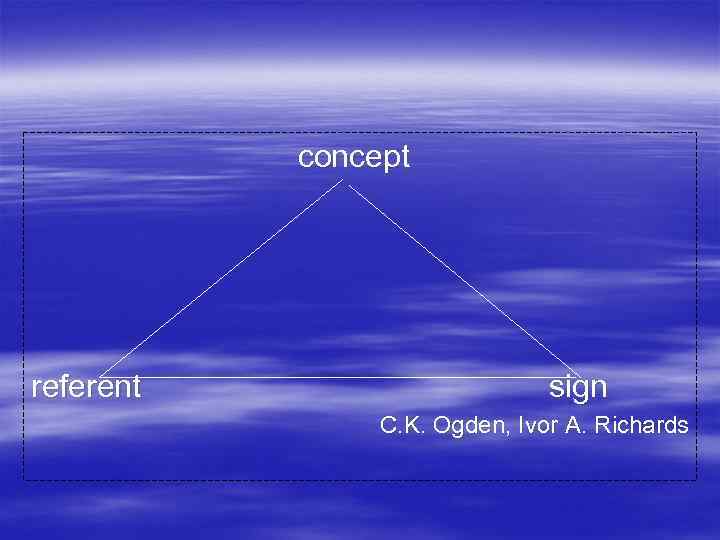 concept referent sign C. K. Ogden, Ivor A. Richards 