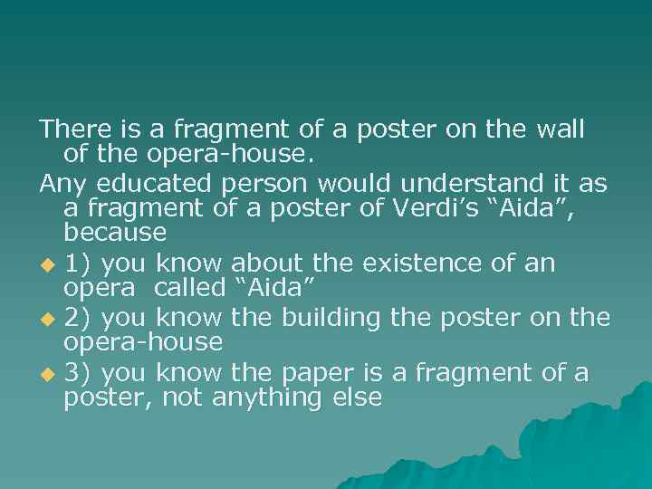 There is a fragment of a poster on the wall of the opera-house. Any