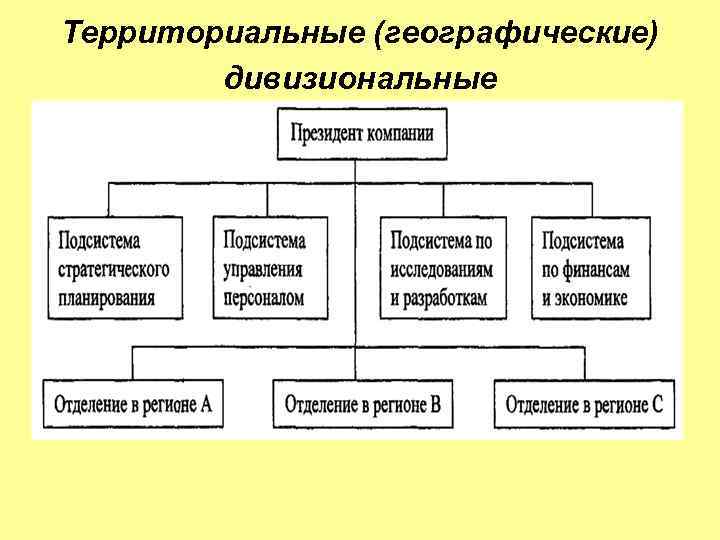 Территориальные (географические) дивизиональные 