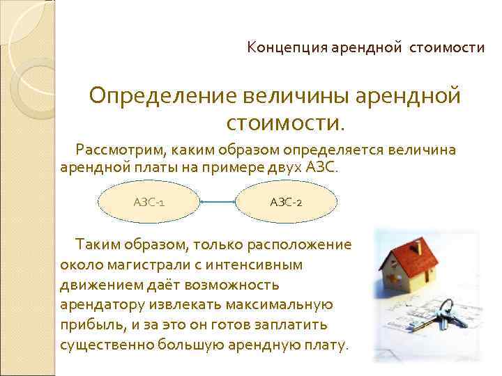 Концепция арендной стоимости Определение величины арендной стоимости. Рассмотрим, каким образом определяется величина арендной платы