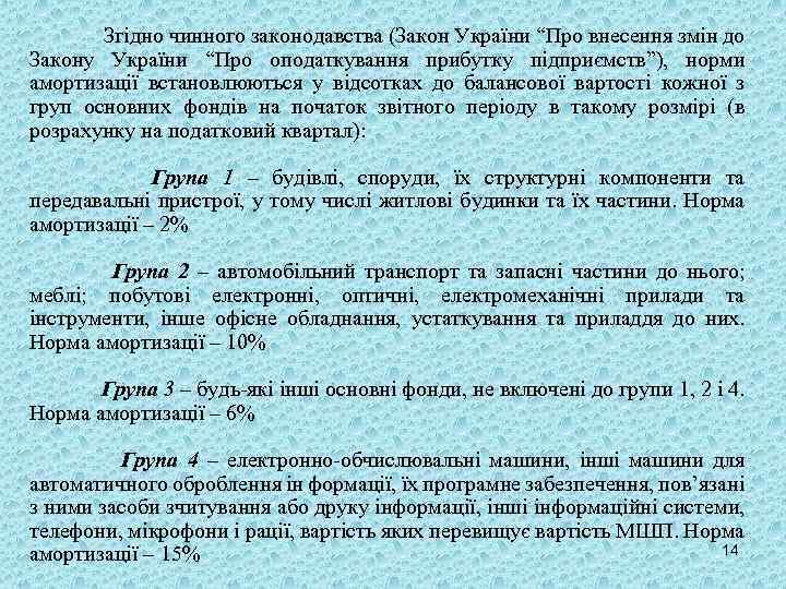 Згідно чинного законодавства (Закон України “Про внесення змін до Закону України “Про оподаткування прибутку