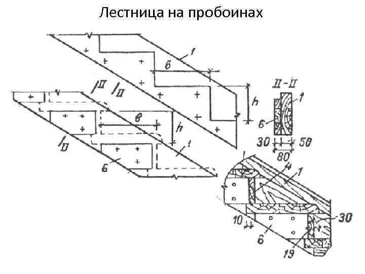 Л2а лестница чертеж