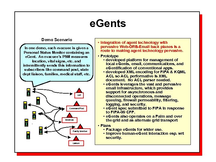 e. Gents Demo Scenario In one demo, each evacuee is given a Personal Status