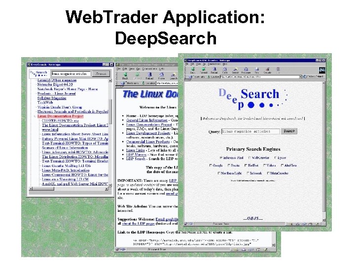 Web. Trader Application: Deep. Search 