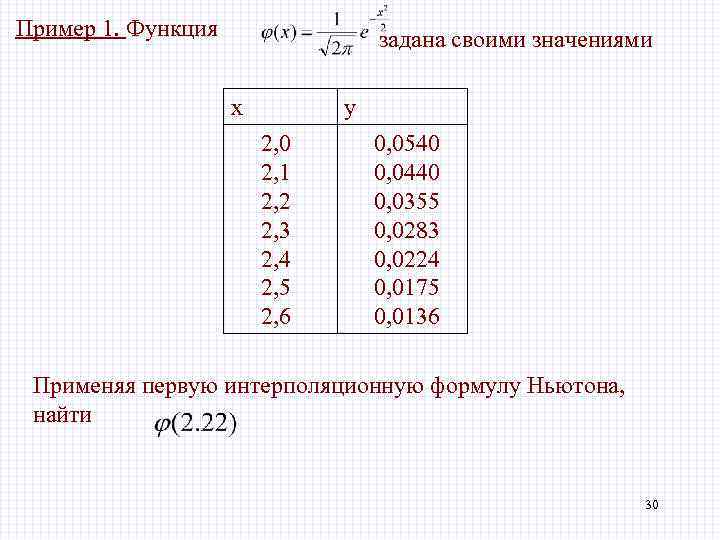 Пример 1. Функция задана своими значениями х у 2, 0 2, 1 2, 2