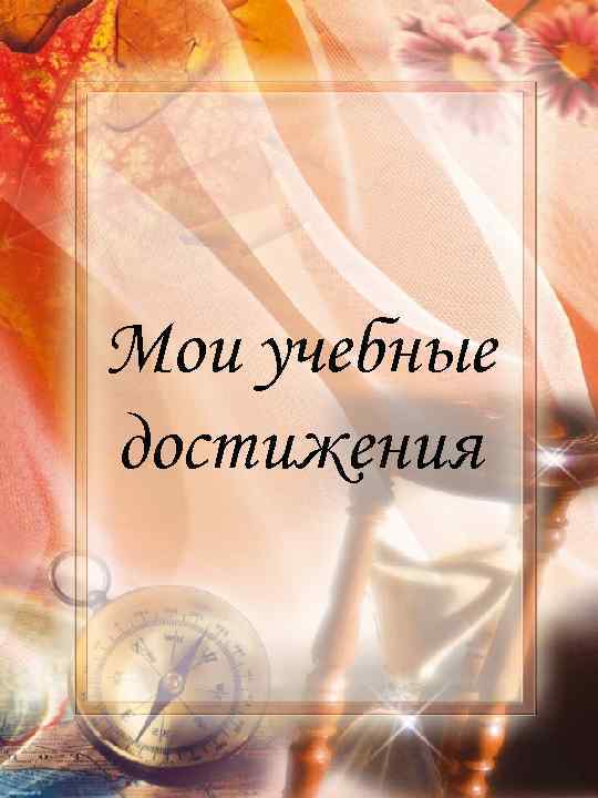 Мои учебные достижения 
