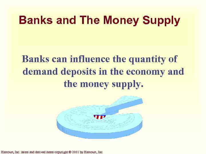 Banks and The Money Supply Banks can influence the quantity of demand deposits in