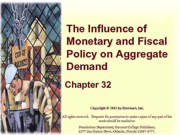 The Influence of Monetary and Fiscal Policy on Aggregate Demand Chapter 32 Copyright ©