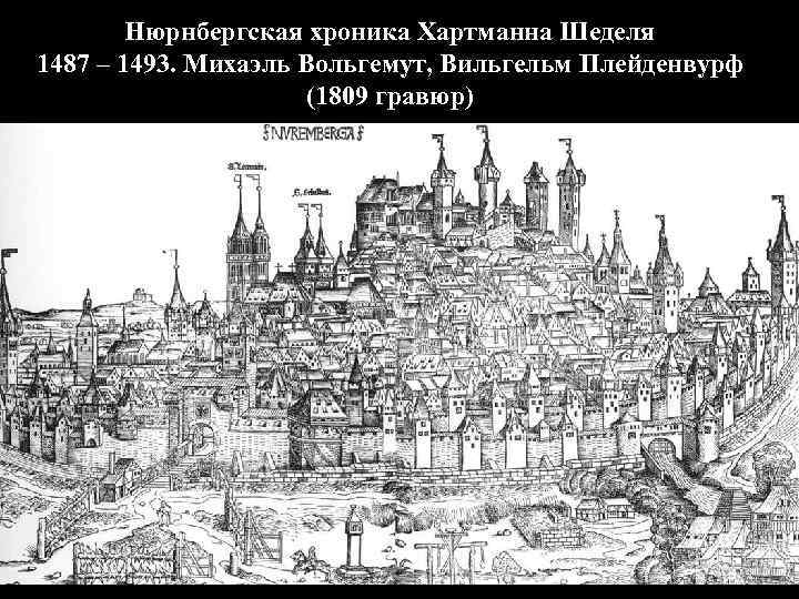 Нюрнбергская хроника Хартманна Шеделя 1487 – 1493. Михаэль Вольгемут, Вильгельм Плейденвурф (1809 гравюр) 