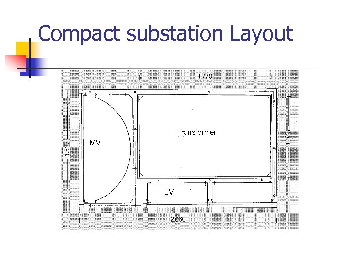 Compact substation Layout Transformer MV LV 