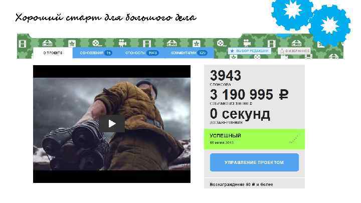 Хороший старт для большого дела 