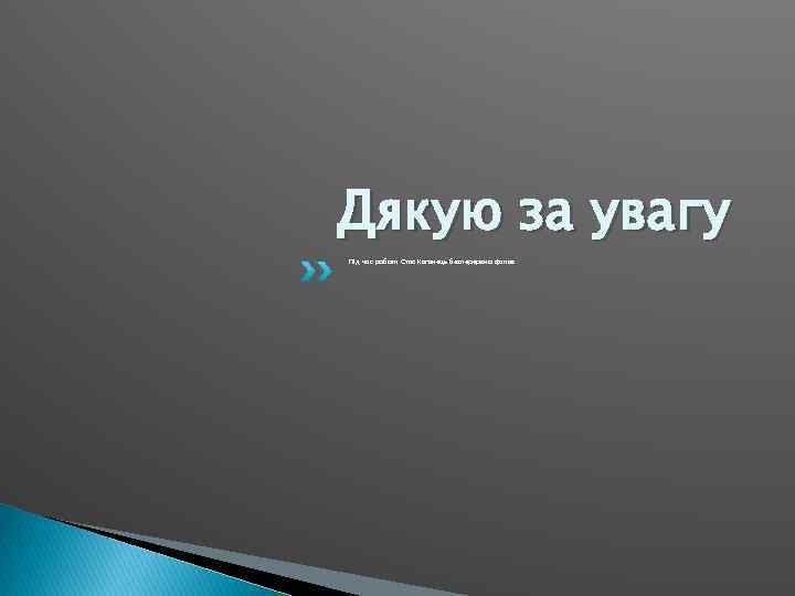 Дякую за увагу Під час роботи Стас Каганець безперервно фапав 