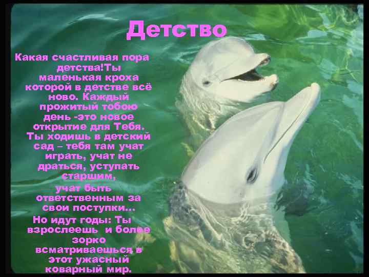 Детство Какая счастливая пора детства!Ты маленькая кроха которой в детстве всё ново. Каждый прожитый