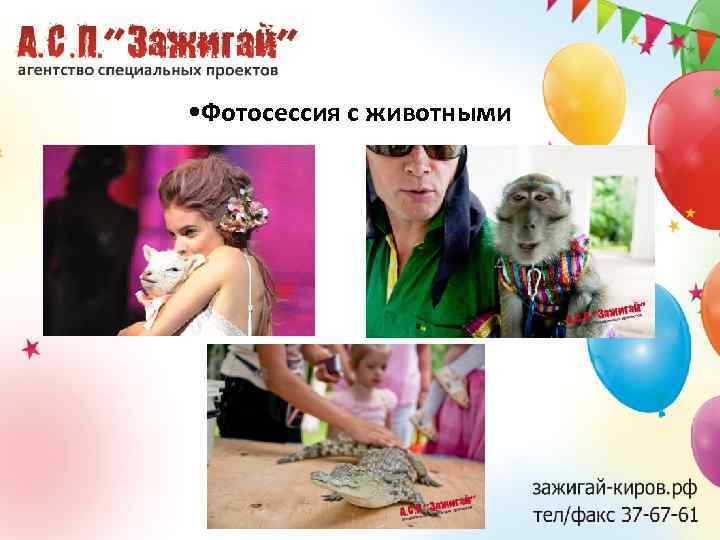  • Фотосессия с животными 