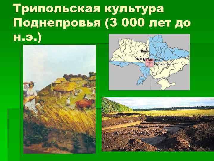 Трипольская культура Поднепровья (3 000 лет до н. э. ) 