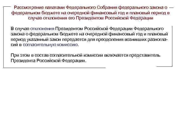 Подлежит ли рассмотрению в совете федерации проект федерального бюджета