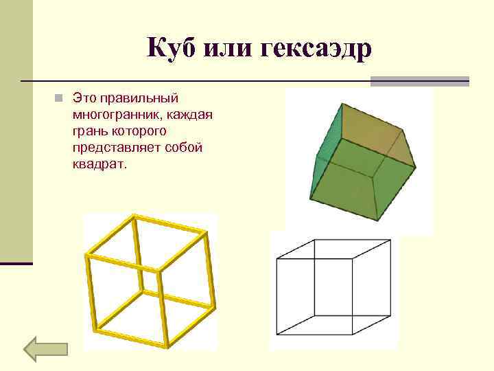 Многогранника куба