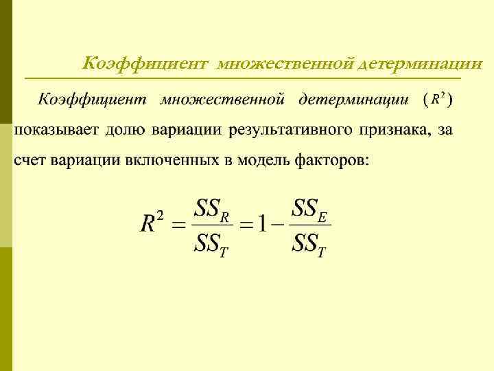 Коэффициент множественной детерминации 