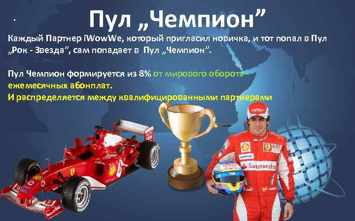 . Пул „Чемпион” Каждый Партнер i. Wow. We, который пригласил новичка, и тот попал