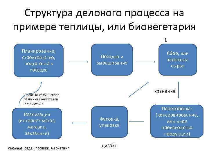 Структура делового процесса на примере теплицы, или биовегетария 1 Планирование, строительство, подготовка к посадке