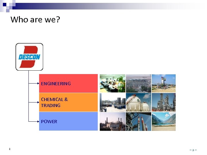 Who are we? ENGINEERING CHEMICAL & TRADING POWER 2 – 2– 