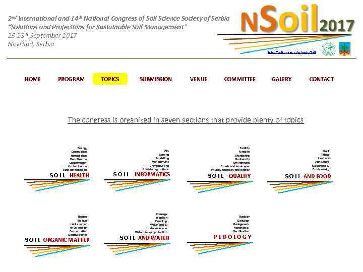 2 nd International and 14 th National Congress of Soil Science Society of Serbia