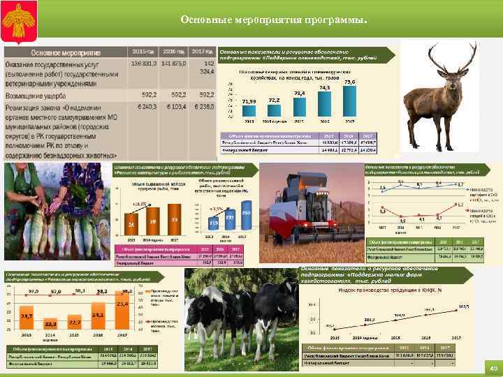 Основные мероприятия программы. 49 