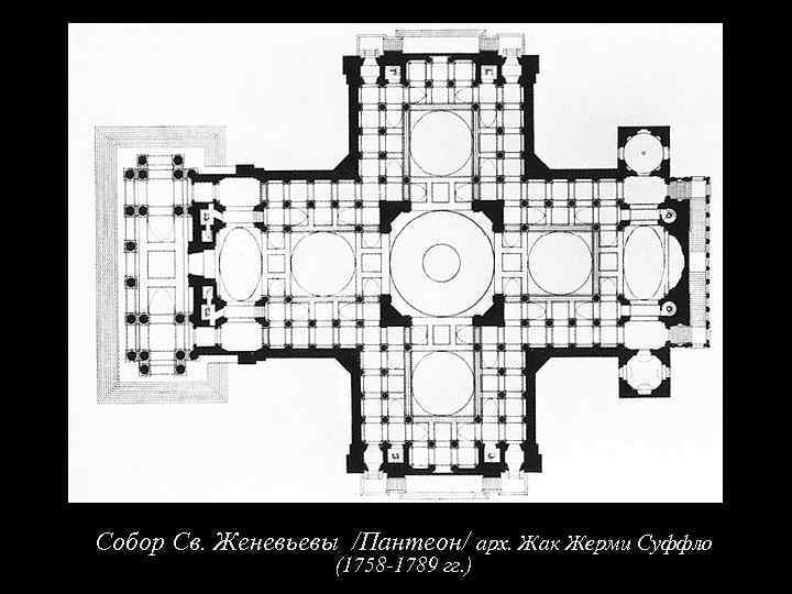 Собор Св. Женевьевы /Пантеон/ арх. Жак Жерми Суффло (1758 -1789 гг. ) 