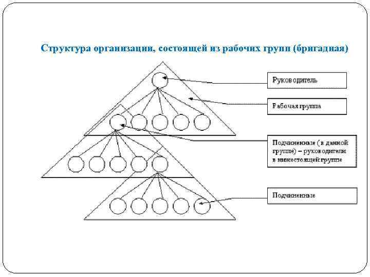 Структура организации, состоящей из рабочих групп (бригадная) 