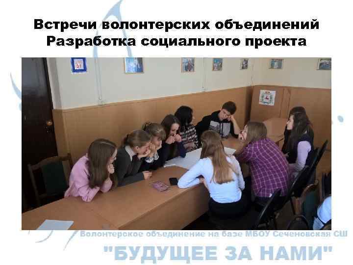 Встречи волонтерских объединений Разработка социального проекта 