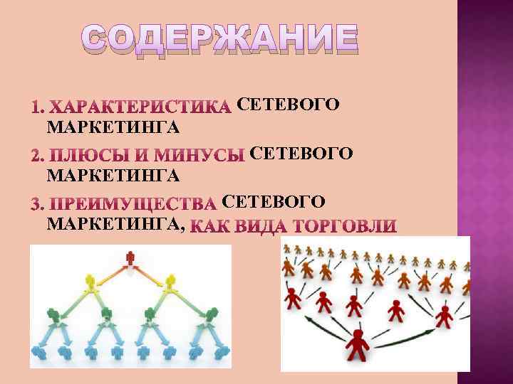 СОДЕРЖАНИЕ СЕТЕВОГО МАРКЕТИНГА, 