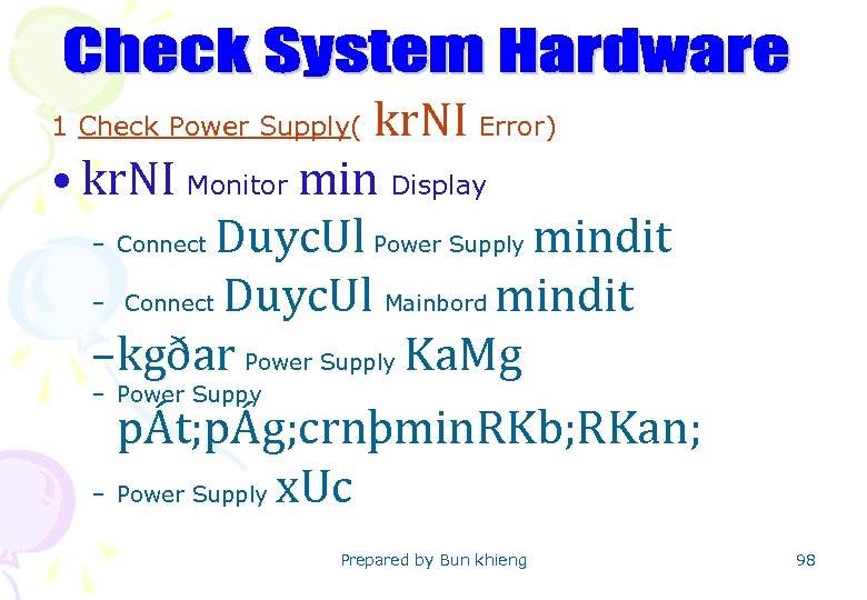kr. NI Error) • kr. NI Monitor min Display – Connect Duyc. Ul Power