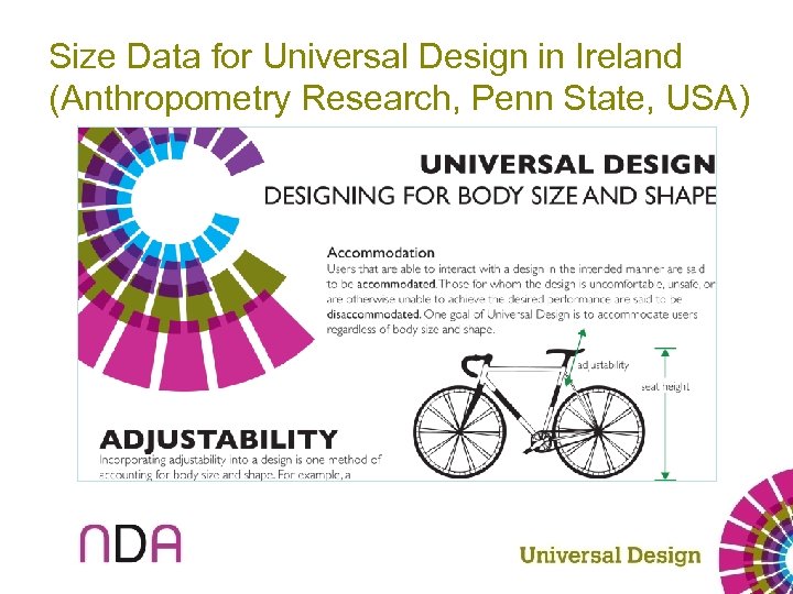 Size Data for Universal Design in Ireland (Anthropometry Research, Penn State, USA) 