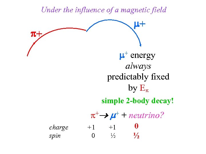 Under the influence of a magnetic field + p+ + energy always predictably fixed