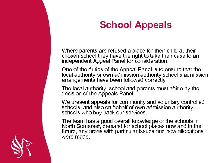 School Appeals Where parents are refused a place for their child at their chosen