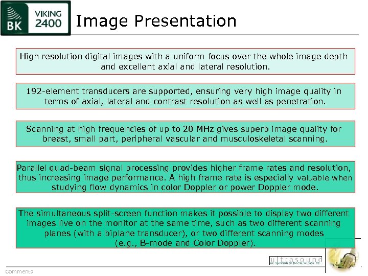 Image Presentation High resolution digital images with a uniform focus over the whole image