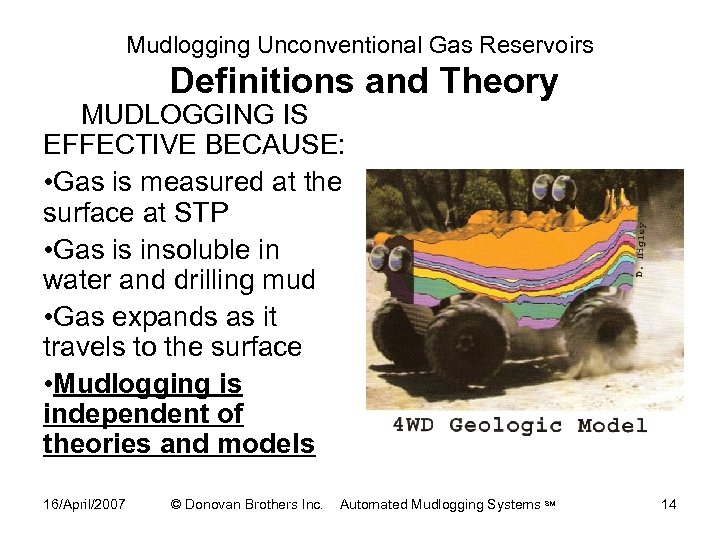 Mudlogging Unconventional Gas Reservoirs Definitions and Theory MUDLOGGING IS EFFECTIVE BECAUSE: • Gas is