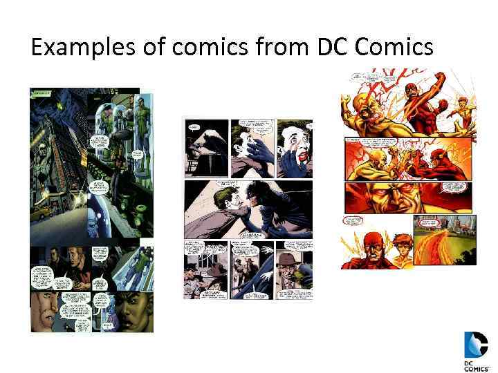 Examples of comics from DC Comics 