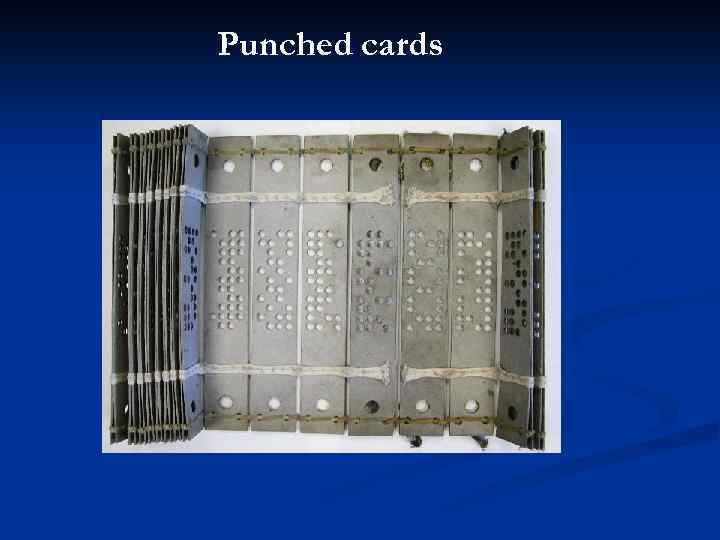 Punched cards 