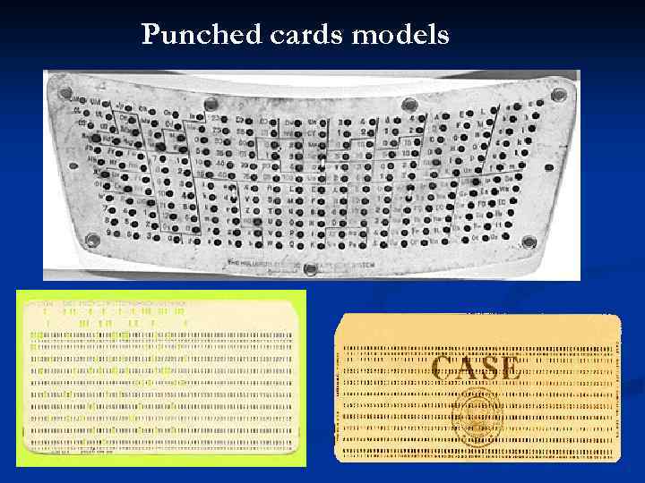Punched cards models 