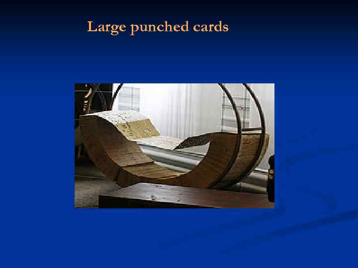 Large punched cards 