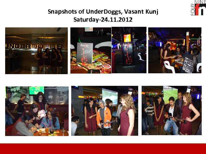 Snapshots of Under. Doggs, Vasant Kunj Saturday-24. 11. 2012 