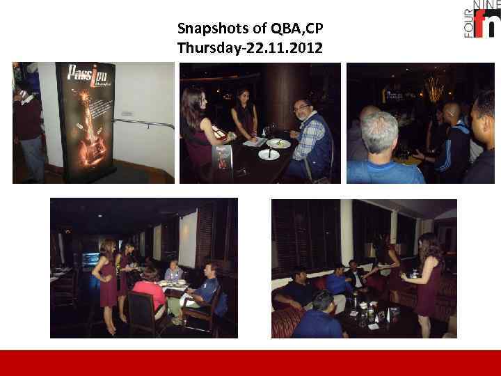 Snapshots of QBA, CP Thursday-22. 11. 2012 