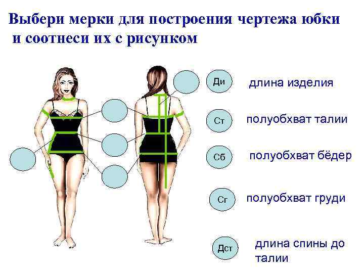 Полуобхват талии размер