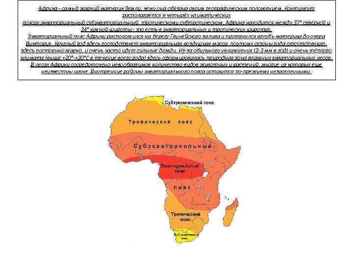 Природные зоны африки картинки