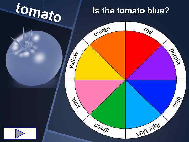 toma to Is the tomato blue? 