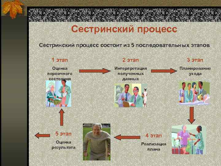 Сестринский процесс состоит из 5 последовательных этапов 1 этап 2 этап 3 этап Оценка