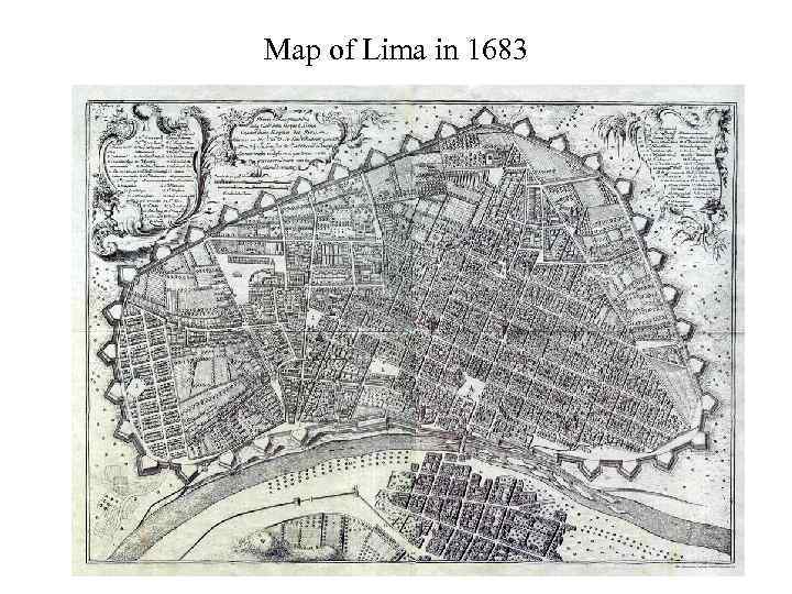 Map of Lima in 1683 