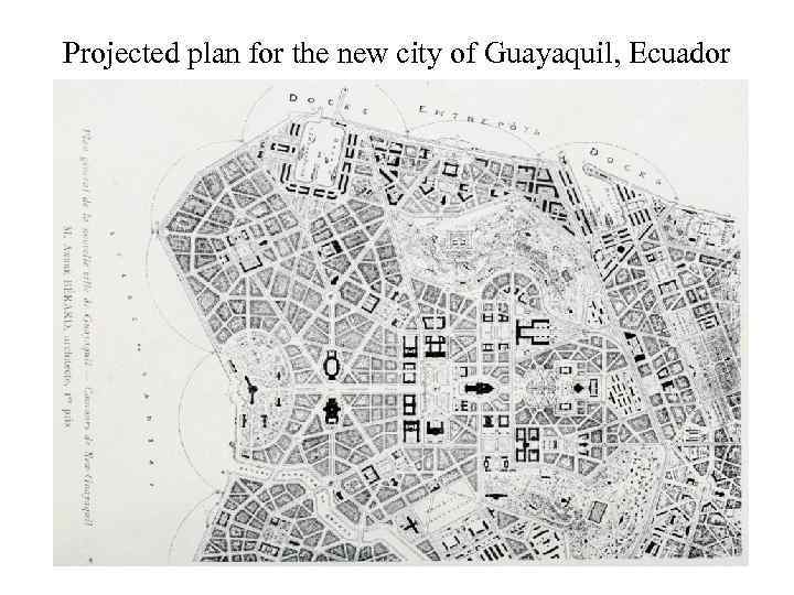 Projected plan for the new city of Guayaquil, Ecuador 