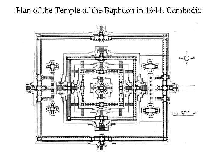 Plan of the Temple of the Baphuon in 1944, Cambodia 